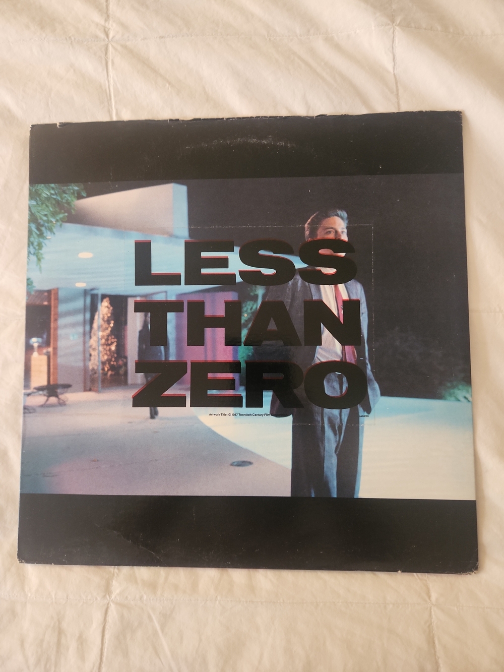 Less Than Zero Vinyl Record - Rare Find -- DJ COPY VG++ Cover Had Some Wear.